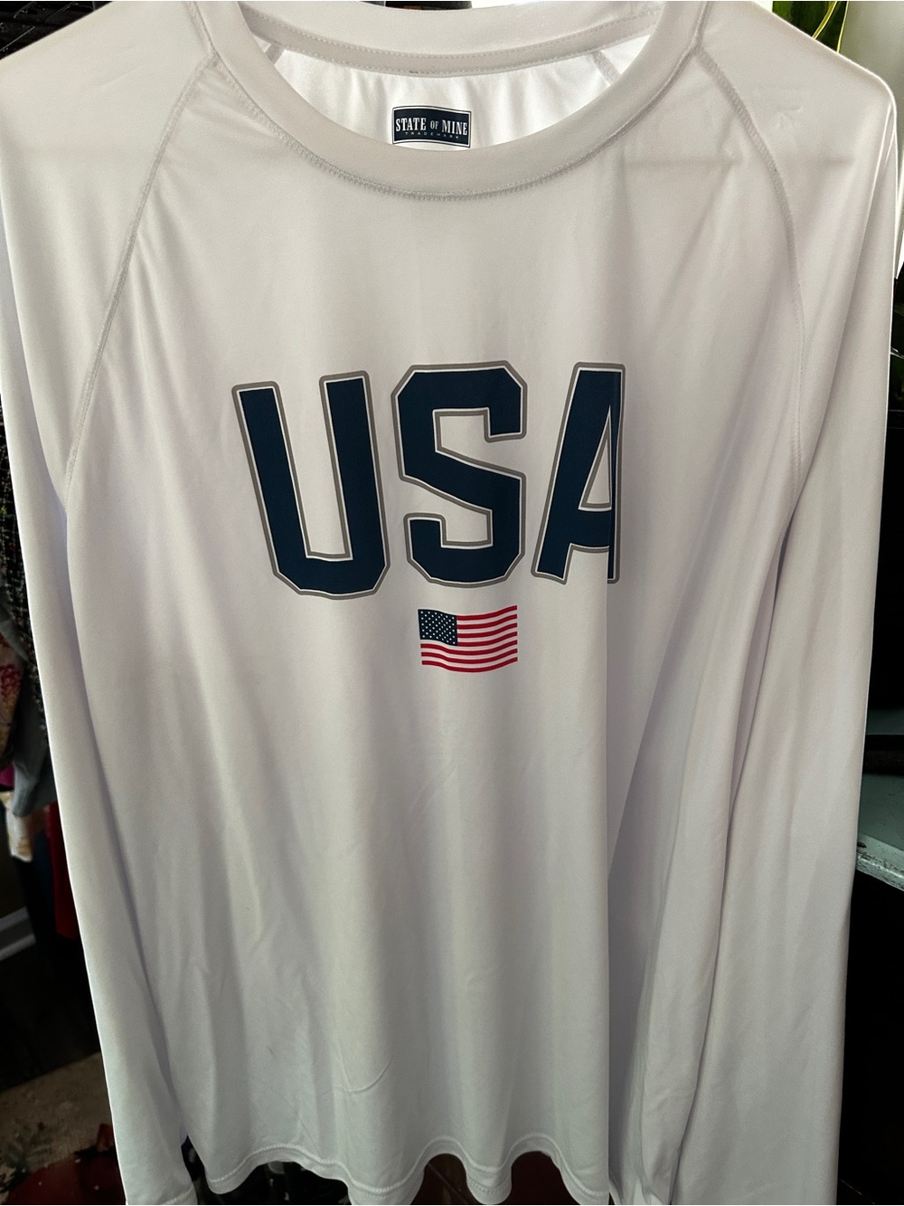 State of Mind White Performance Tee with Black Logo